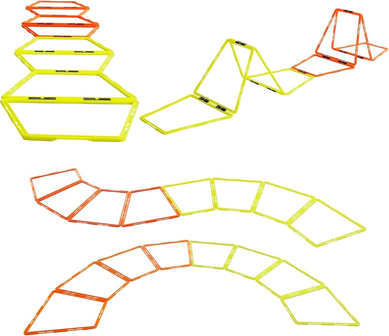 ZUKAM Trapezoid Agility Rings for Speed Training & Agility Footwork Training Speed Hurdles Ladder with Carrying Bag - Image 3